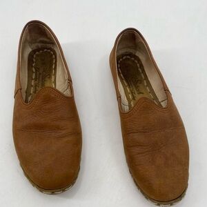 Sabah W39 Brown Leather Loafer Flats